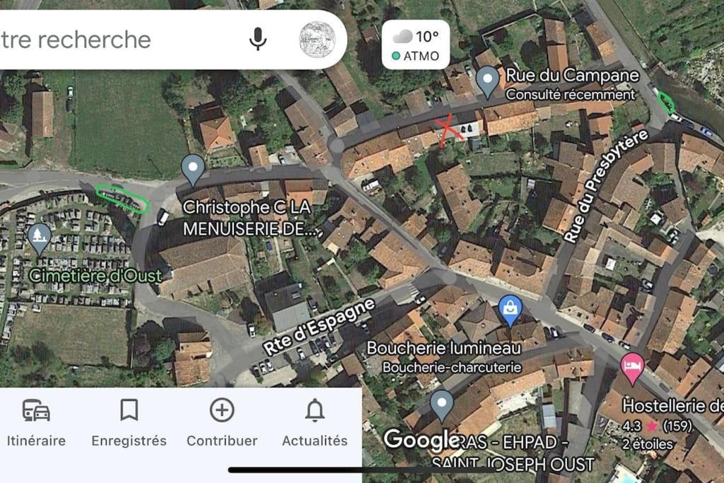 La Petite Ourse Maison De Village A Oust Екстериор снимка