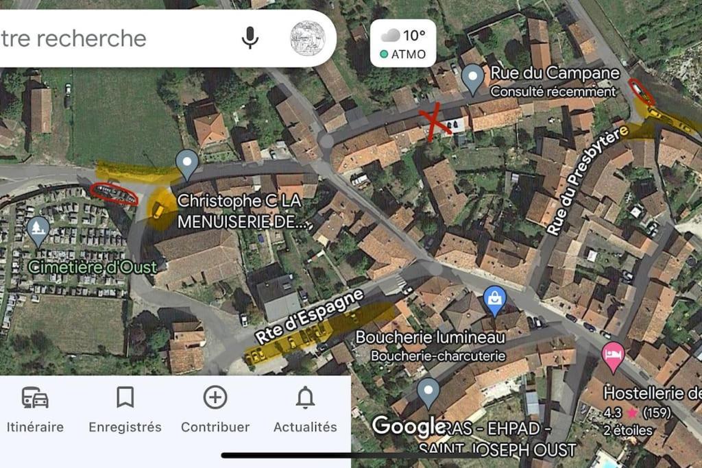 La Petite Ourse Maison De Village A Oust Екстериор снимка